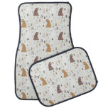 Cute Bears in the Woods Pattern Car Floor Mat