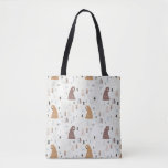 Cute Bears in the Woods Pattern Tote Bag