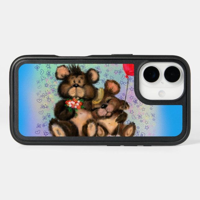 Cute Bears iPhone Case (Back Horizontal)