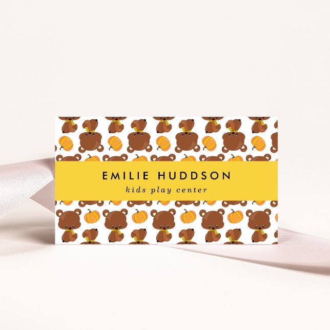 Cute Bears, Kids Play Center, Activity Center Business Card (Creator Uploaded)