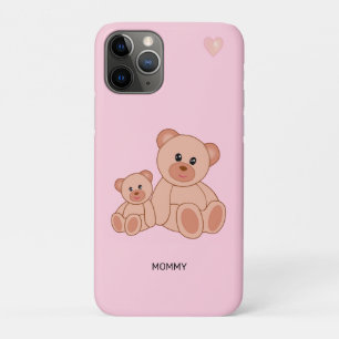Cute Bears on Light Pink iPhone 11 Pro Case