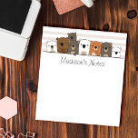 Cute Bears Personalized Notepad<br><div class="desc">Easily personalize this notepad with your custom name and title. The design features a bunch of cute hand-drawn cartoon bears.</div>