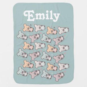 Cute Bears Sweets Snacks Confetti    Baby Blanket