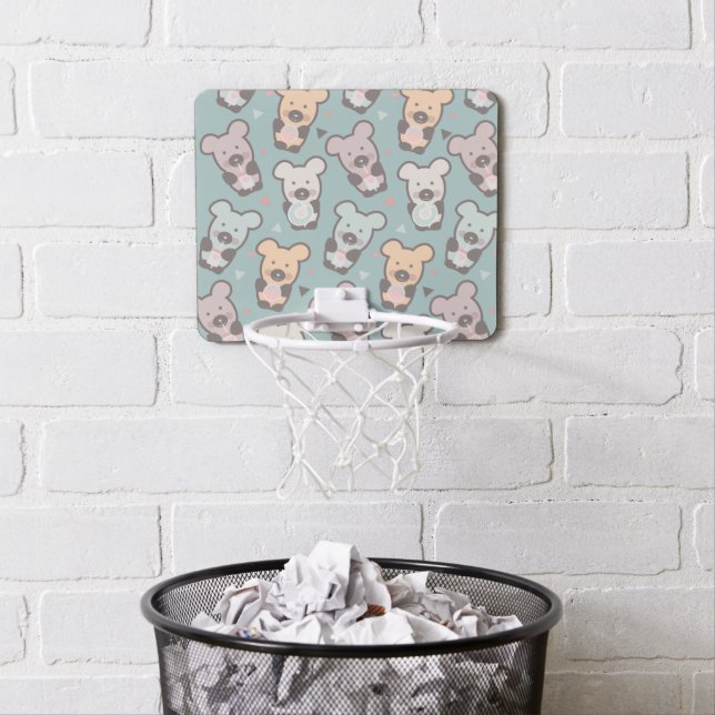 Cute Bears Sweets Snacks Confetti   Mini Basketball Hoop (In Situ)