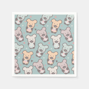 Cute Bears Sweets Snacks Confetti Napkins