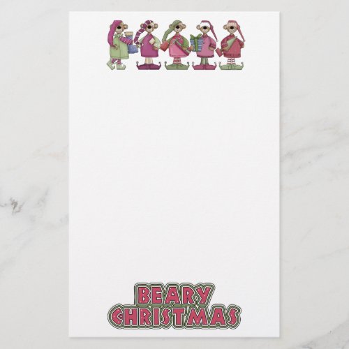 Cute Beary Christmas Stationery