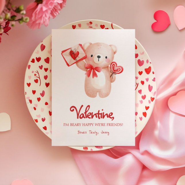 Cute Beary Happy Valentine's Day Greeting Card (Creator Uploaded)