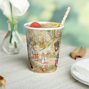 Cute Beatrix Potter Peter and Friends Paper Cups