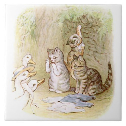 Cute Beatrix Potter The Tale of Tom Kitten Tile