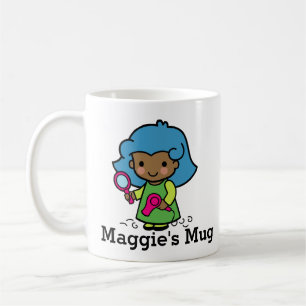 Cute Beautician/Hair Stylist with blow dryer Coffee Mug