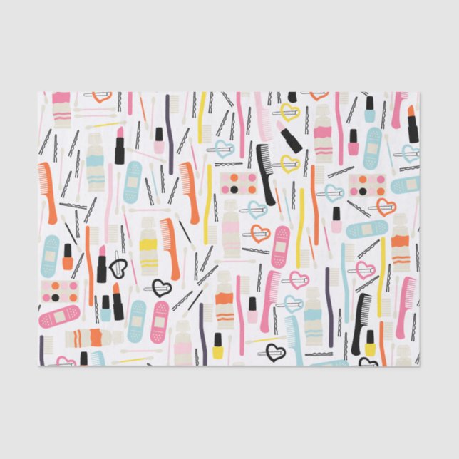 Cute Beautician Tissue Paper (Front)