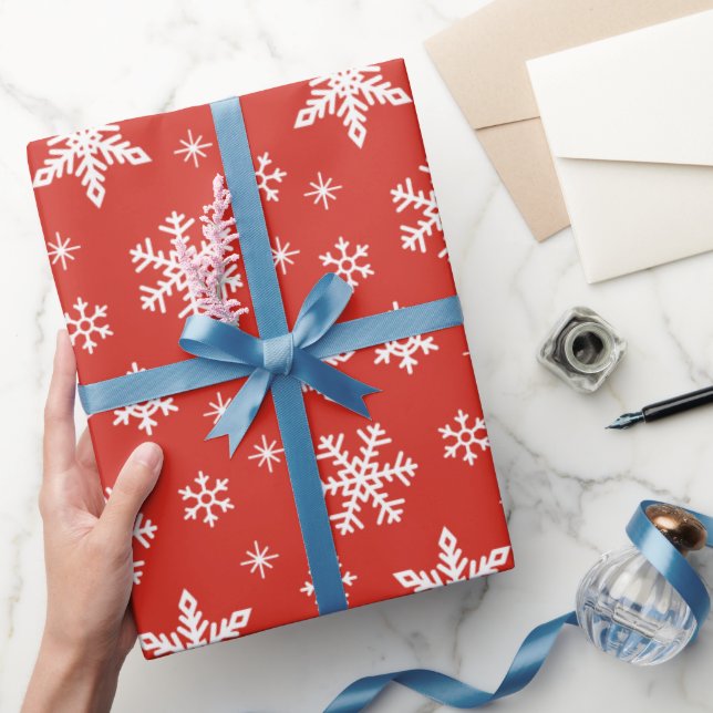 Cute beautiful Christmas snowflakes pattern  Wrapping Paper (Gifting)