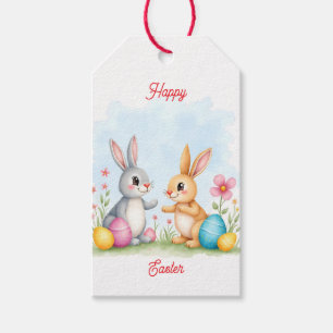 Cute Beautiful Easter Bunnies Modern Collection Gift Tags