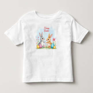 Cute Beautiful Easter Bunnies Modern Collection Toddler T-shirt