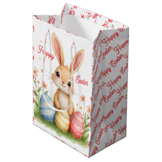 Cute Beautiful Easter Bunny Popular Collection Medium Gift Bag