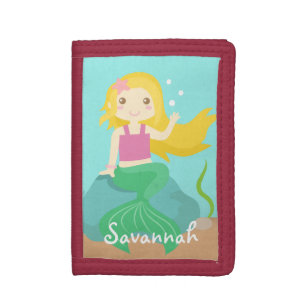 Cute Beautiful Ocean Mermaid Girls Wallet