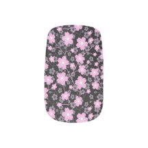 Cute Beautiful Pink Cherry Blossom on Black