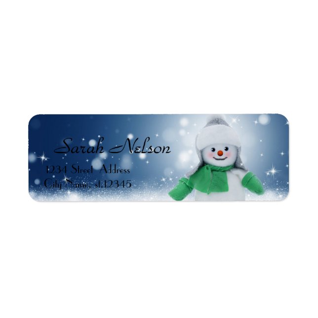 Cute, Beautiful Snowman  Label (Front)