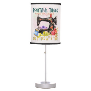 Cute beautiful things stitch word art sewing table lamp