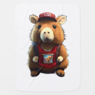 Cute Beaver Baby Blanket