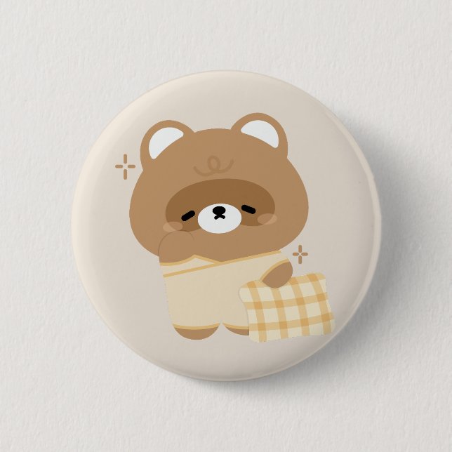 Cute Beaver Button (Front)