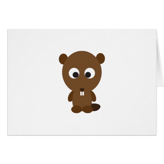 Cute Beaver Cards (Front Horizontal)