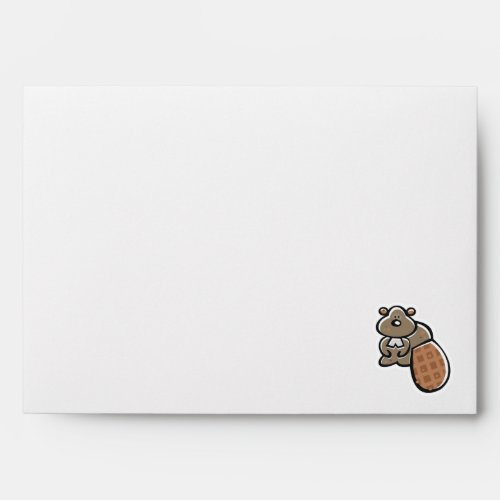 Cute Beaver Design Envelope