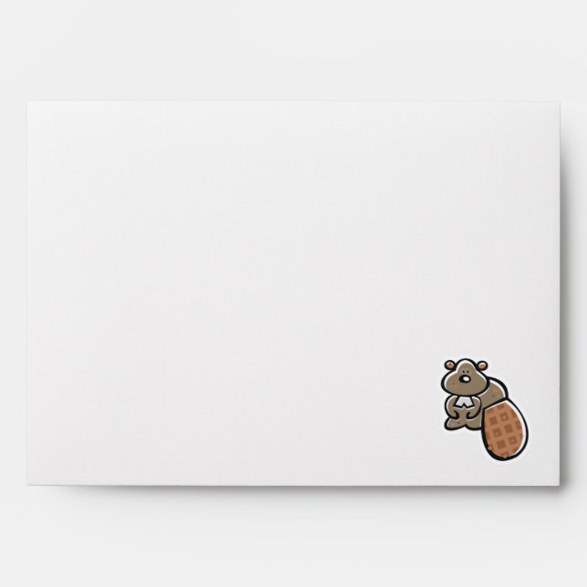 Cute Beaver Design Envelope (Front)