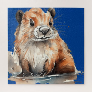 cute beaver jigsaw puzzle