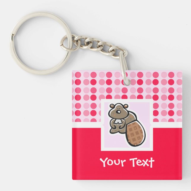 Cute Beaver Keychain (Front)
