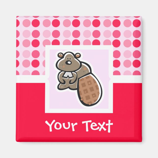 Cute Beaver Magnet (Front)