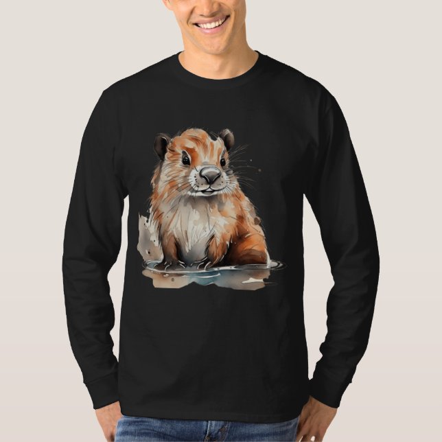 Cute Beaver   T-Shirt (Front)