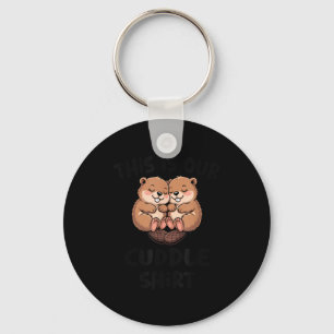 Cute Beaver This Is Our Cuddle  Keychain