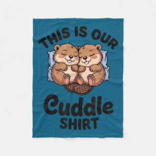 Cute Beavers Holding Hands This Is Our Cuddle Fleece Blanket