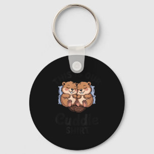 Cute Beavers Holding Hands This Is Our Cuddle  Keychain