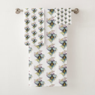 Cute Bee And Rainbow Wash Bath Towel Set