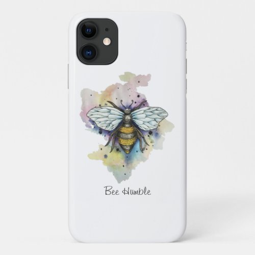 Cute Bee And Rainbow Wash iPhone 11 Case