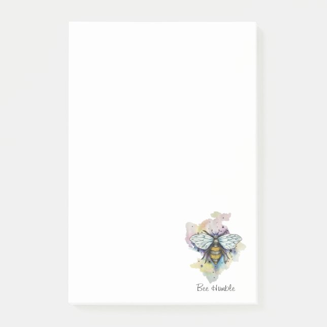 Cute Bee And Rainbow Wash Notes (Front)