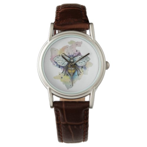 Cute Bee And Rainbow Wash Watch