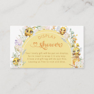 Cute Bee Baby Baby Shower Display Shower Enclosure Card
