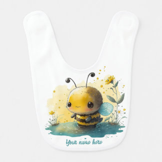 Cute bee baby bib