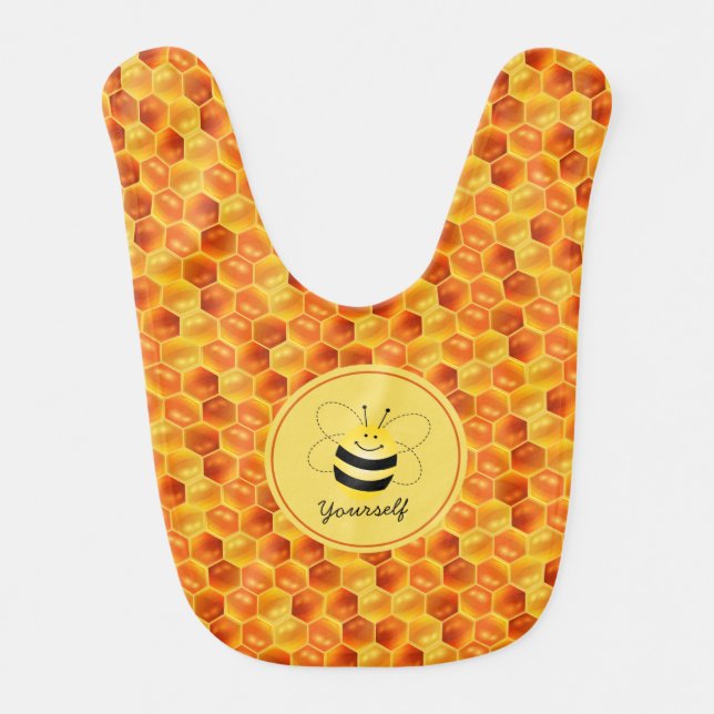 Cute Bee Baby Bib (Front)