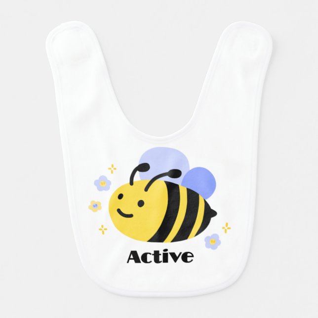 Cute bee baby Bib for boys and girls (Front)