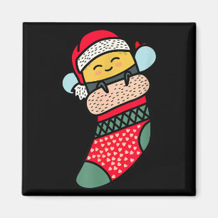 Cute Bee Baby Bumblebee In Christmas Sock Xmas Paj Magnet