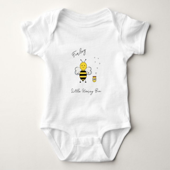 Cute Bee Baby-grow/Bodysuit  Baby Bodysuit Custom  (Front)