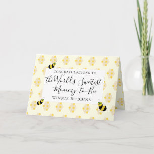 Cute Bee Baby Shower Congratulations Mommy-to-Bee Card