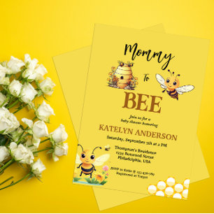 Cute Bee Baby Shower Invitation