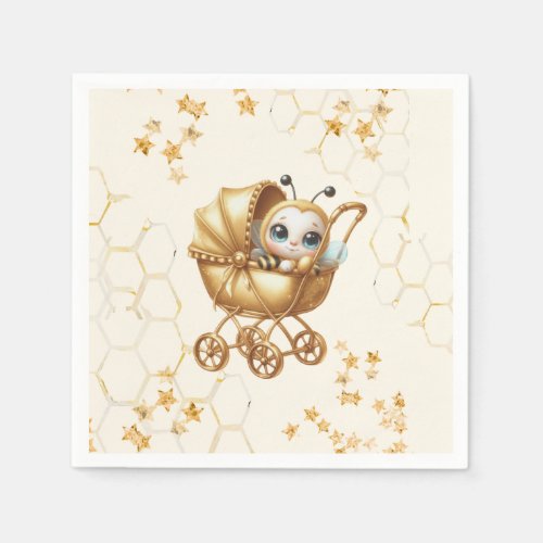 cute bee baby shower  napkins