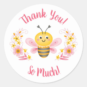 Cute Bee Baby Shower Thank You Sticker