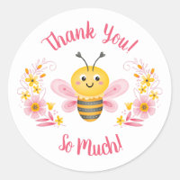 Cute Bee Baby Shower Thank You Sticker